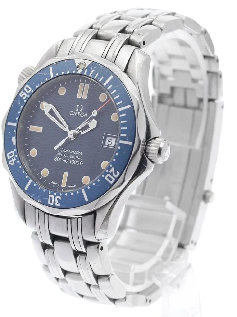 OMEGA Seamaster300 2561.80 Date Navy Dial Quartz Boy's Watch_961339